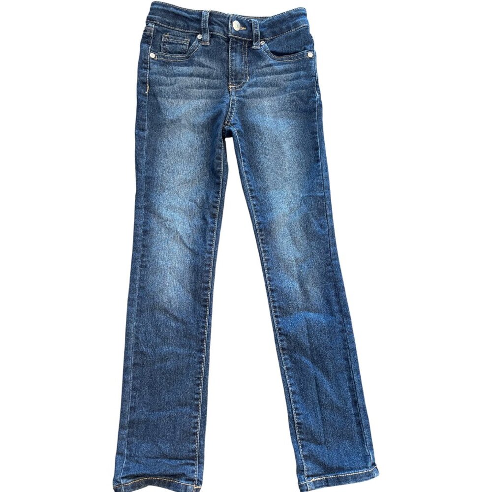 Jumping Beans Girls Skinny‎  Dark Blue Jeans Size 7 Slim Adjustable Waist